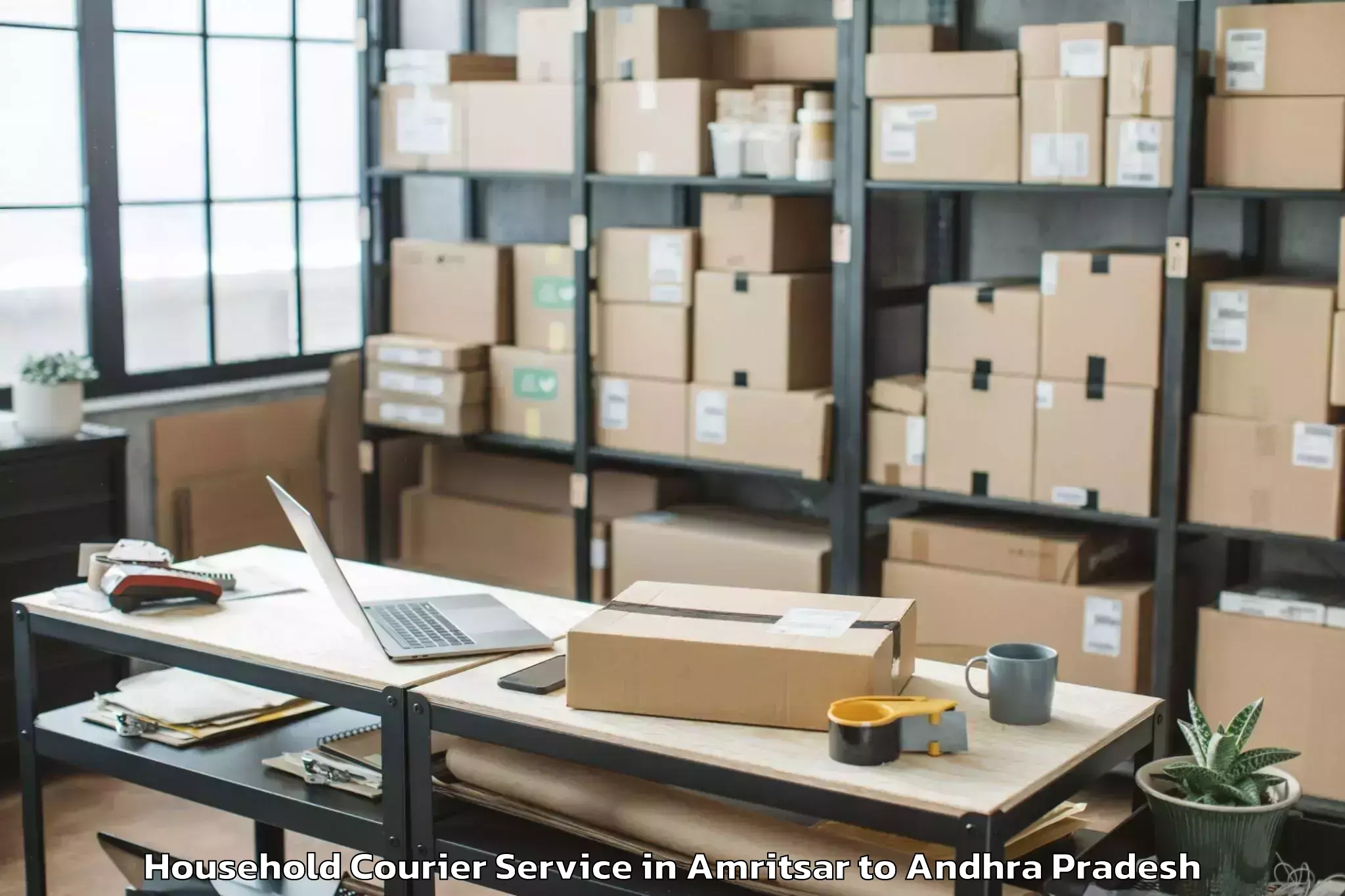 Book Amritsar to Gadivemula Household Courier